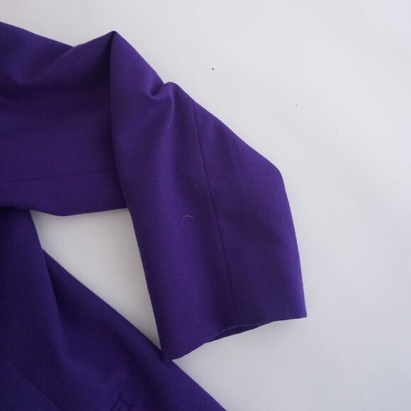 Vintage Pantman Purple 20% Wool Single Button Blazer Size 14 - Picture 5 of 12